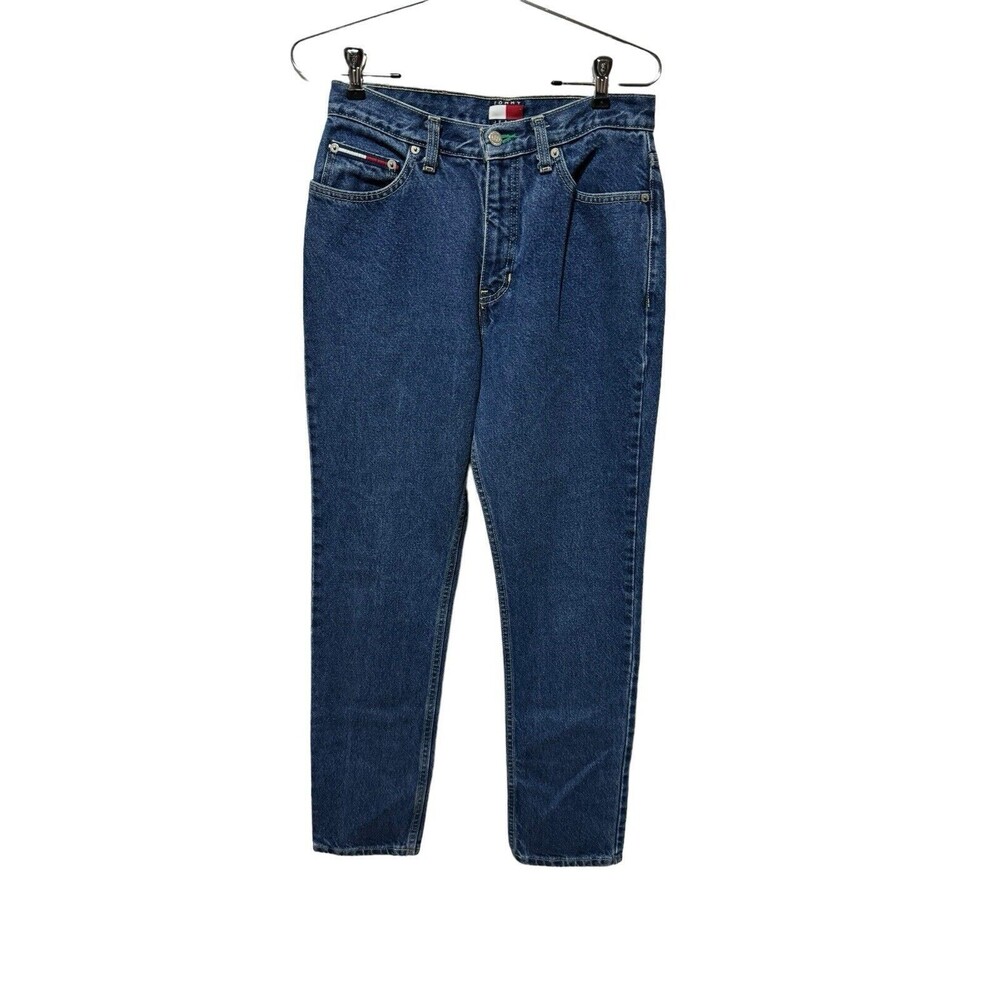 Tommy Hilfiger Women's Sz 7/30 Vintage 90s Tapered High-Waist Jeans MADE IN USA